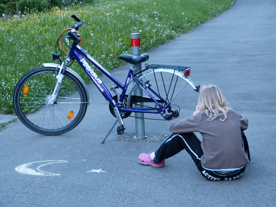 A flat tyre