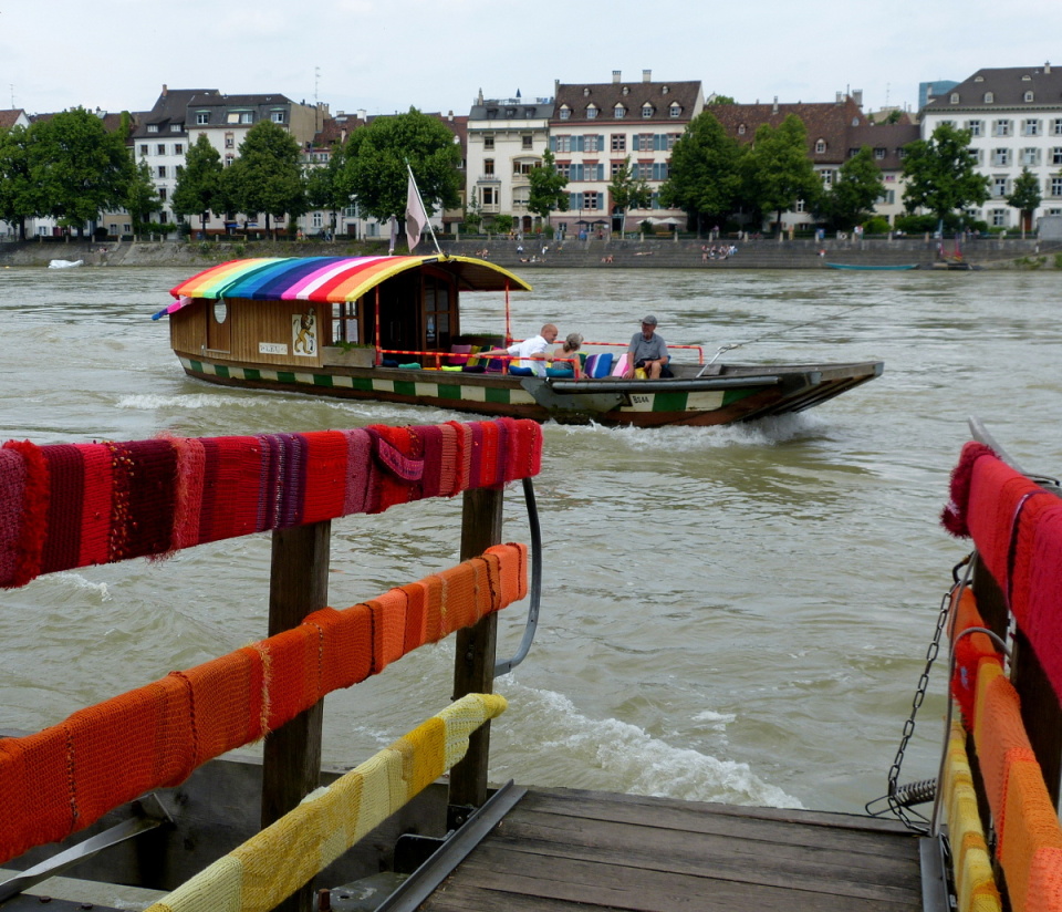 Yarn bombing in Basel