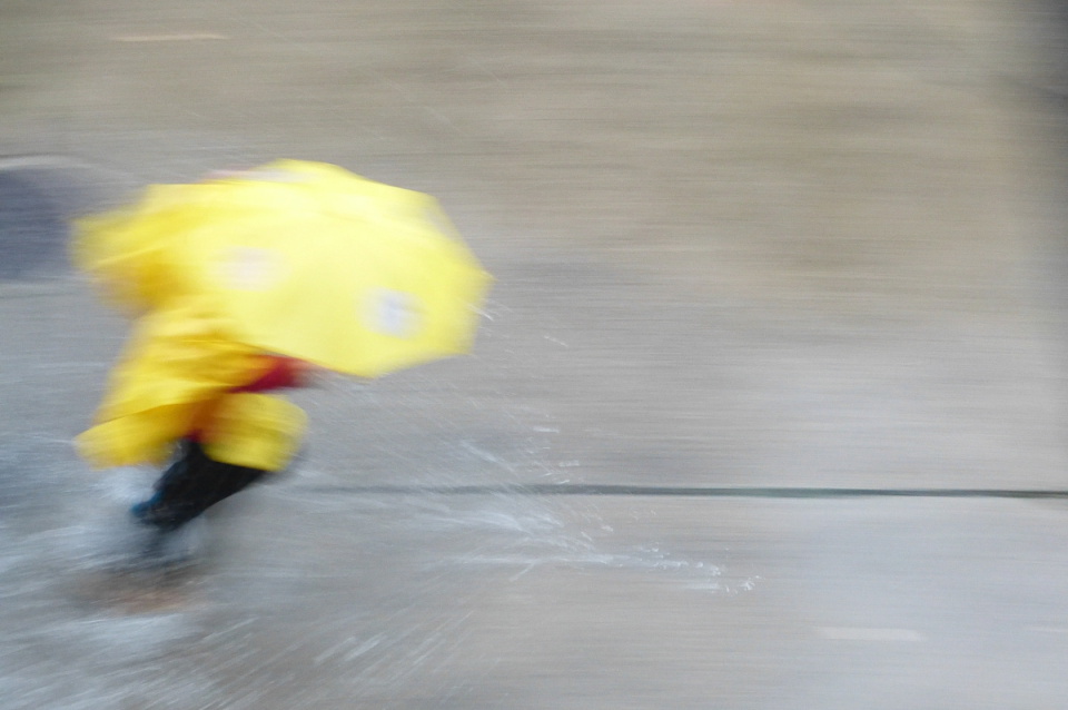 Out in the rain