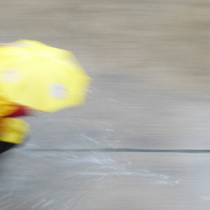 Out in the rain