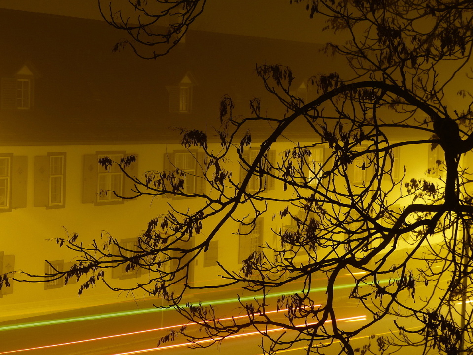 A foggy night