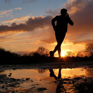 Evening jogging