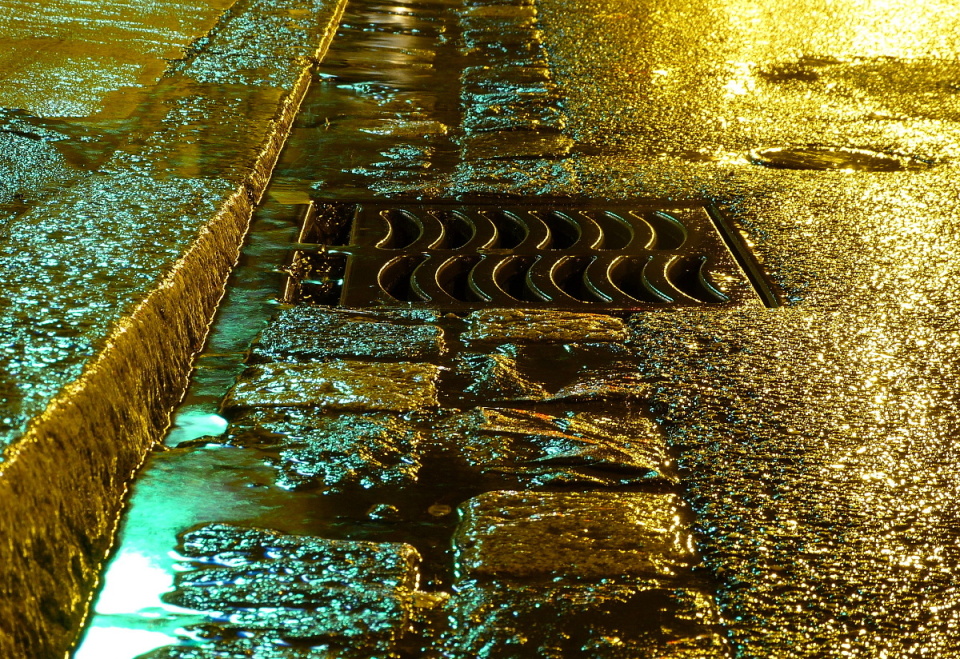 A wet street