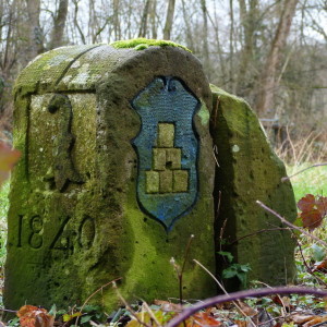 An old border pole