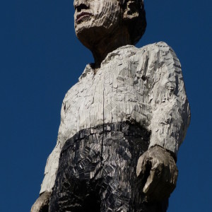  A wooden figure by ...