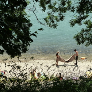 Cooling down by the river