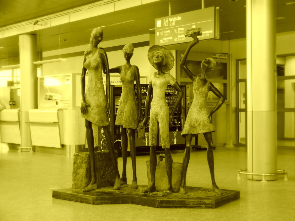 Holiday-makers at Poznan Airport