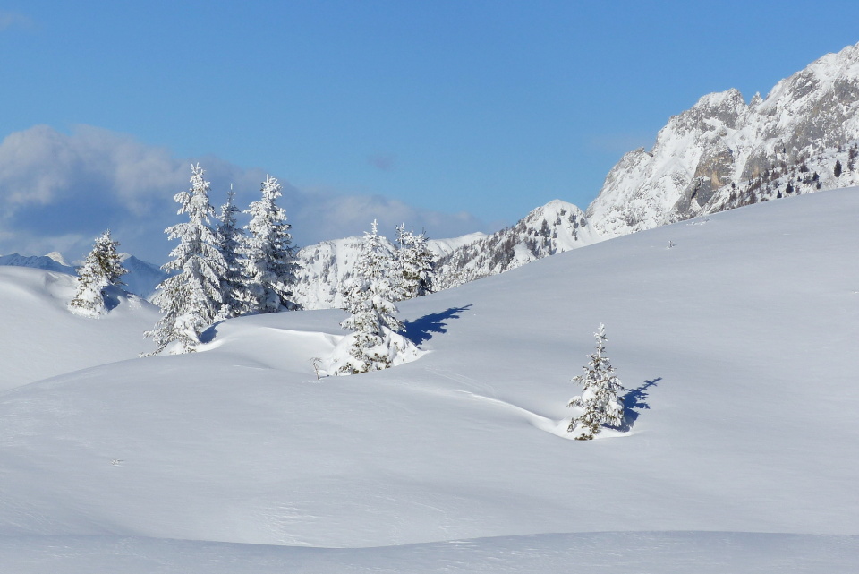  Skiing in the sun ...