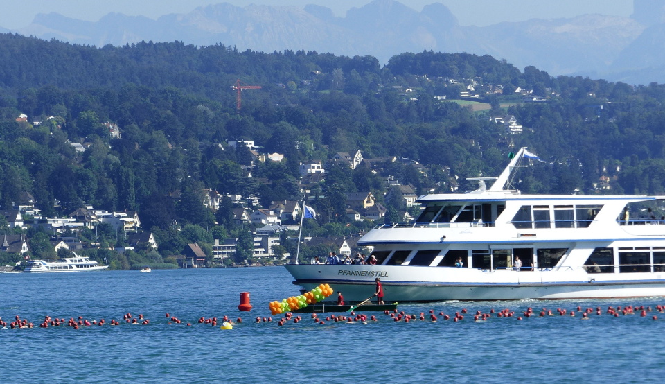 Swim across Zurich lake