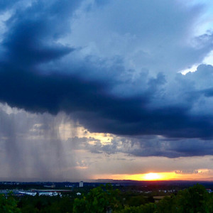 The storm rolling in