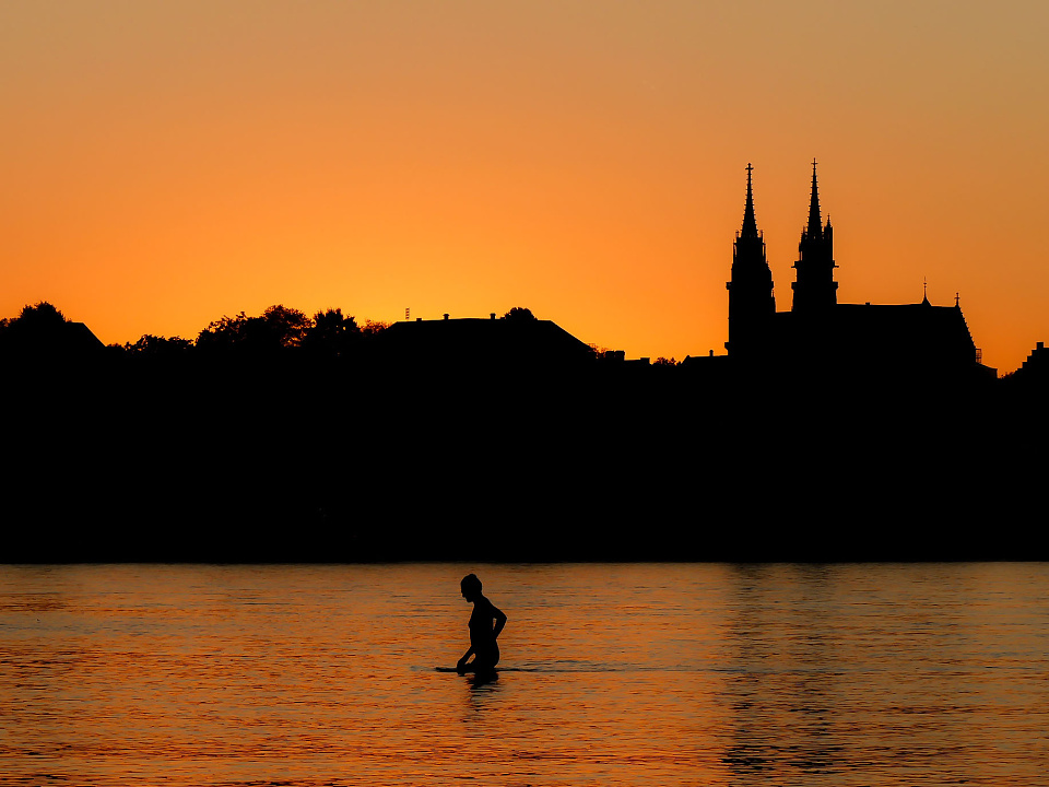 Evening swim