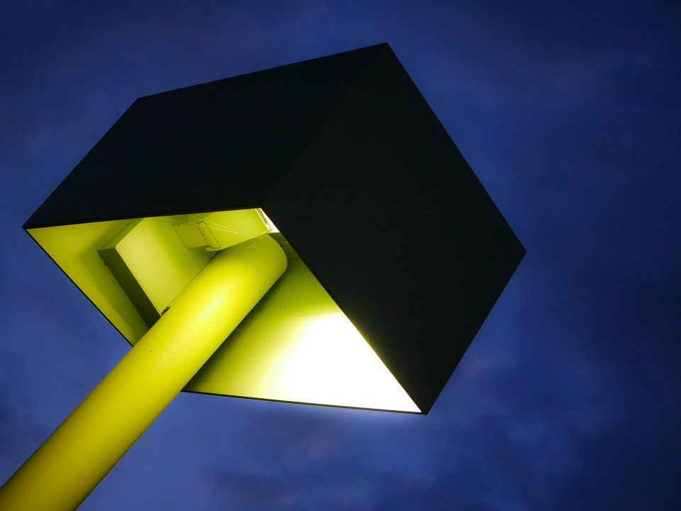 A fancy street lamp