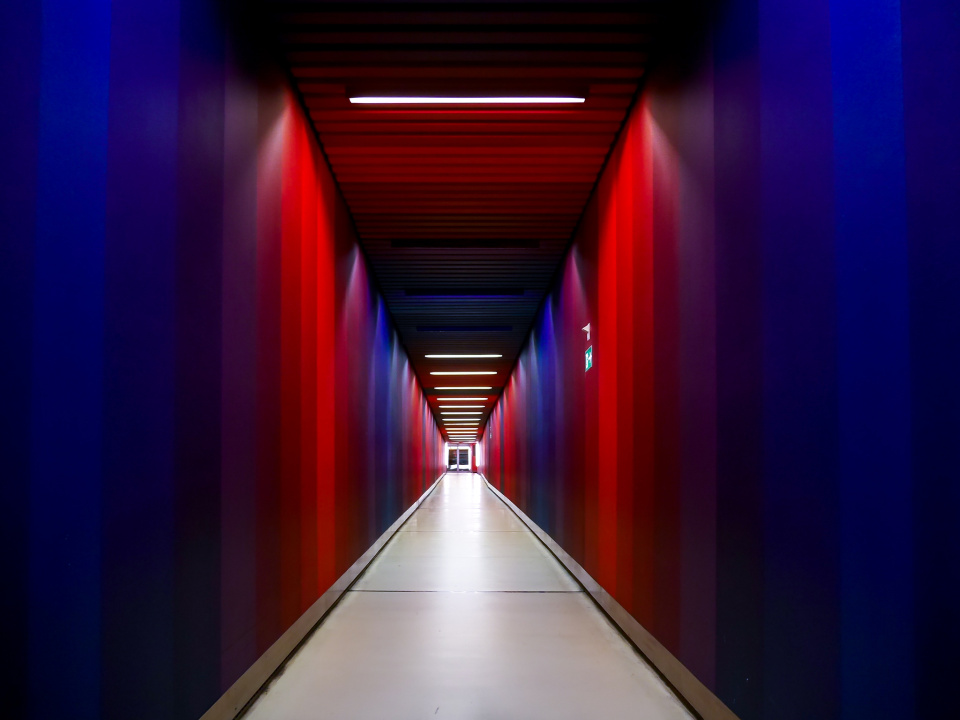 A colourful passageway