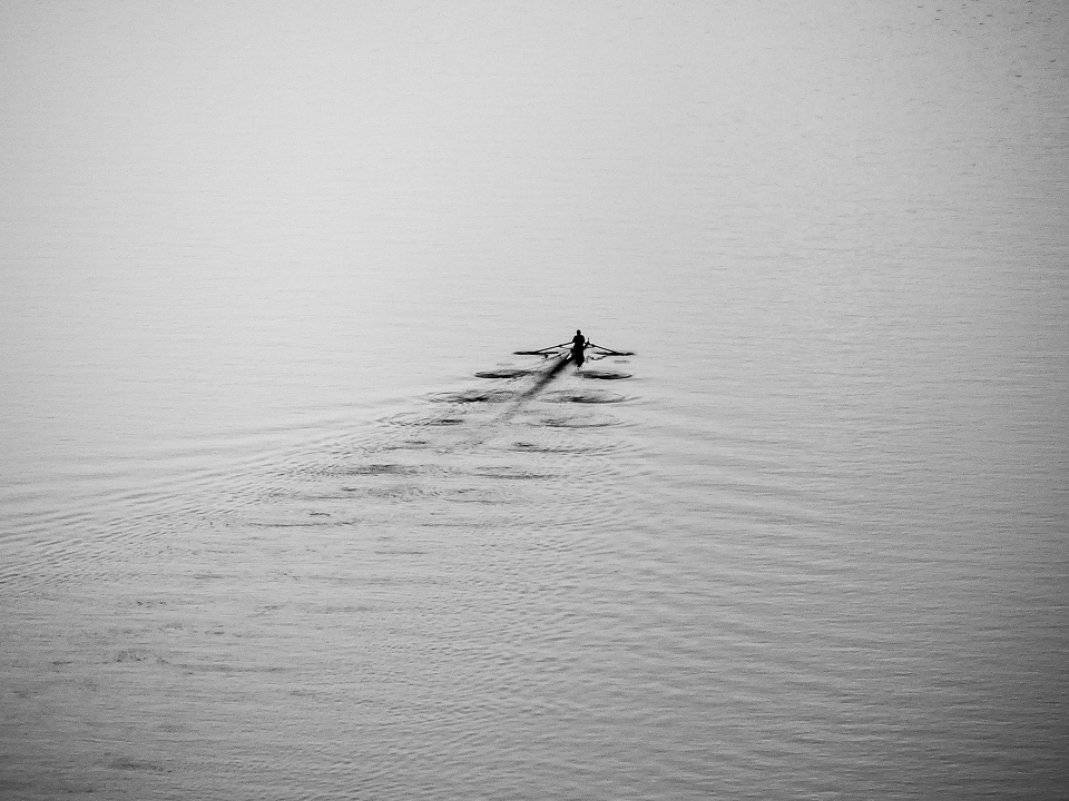 A lonely rower