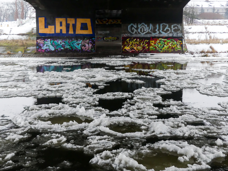 Ice on the river