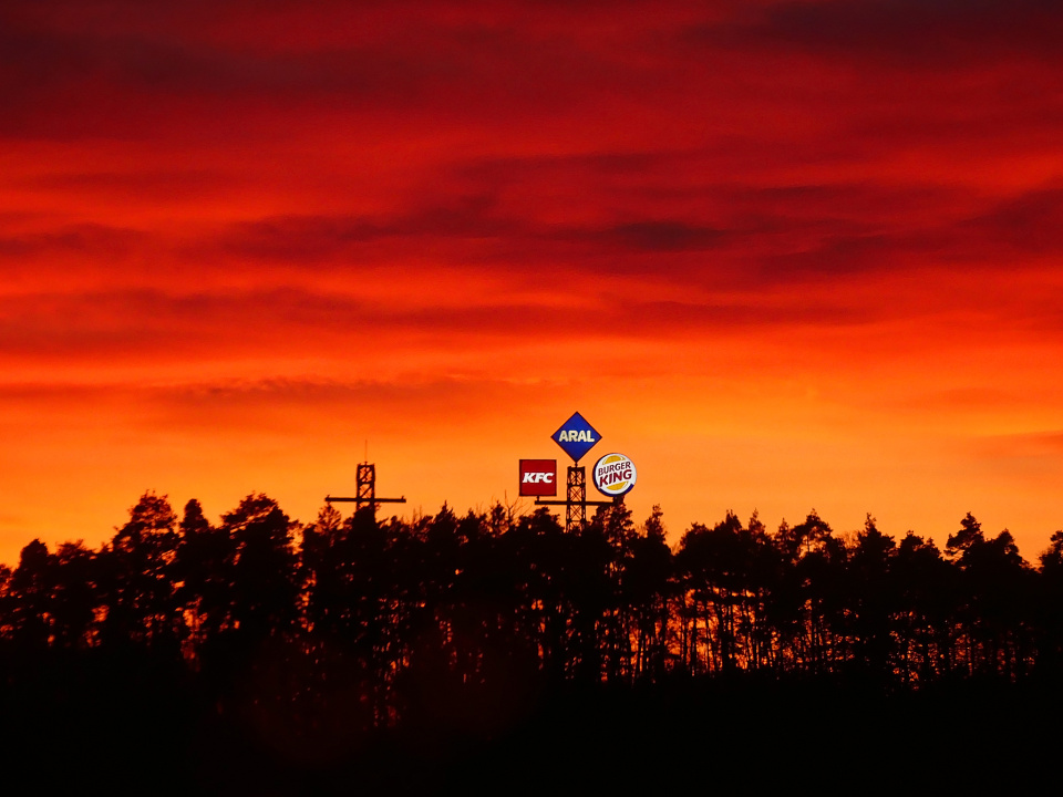 First sunset of 2025